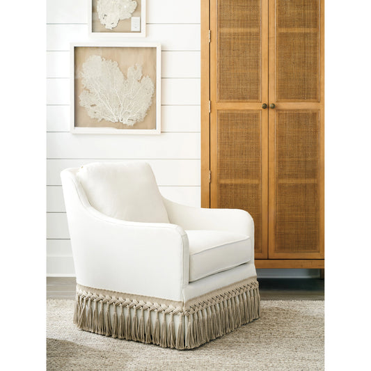 Salt Creek Swivel Chair by Lexington in cream. Made from unique in a cottage & farmhouse style.