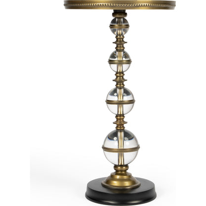 Forella Pedestal End Table by Butler Specialty Company in black,bronze,clear and butler loft. Made from granite, acrylic, aluminum, iron in a traditional style.