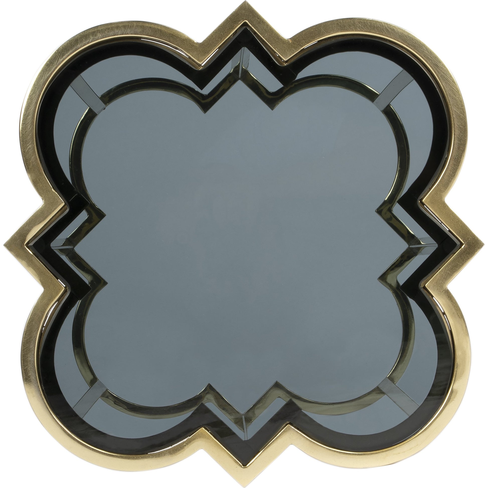 Auroria Accent Table by Butler Specialty Company in black,gold and antique gold. Made from stainless steel, black glass in a transitional style.