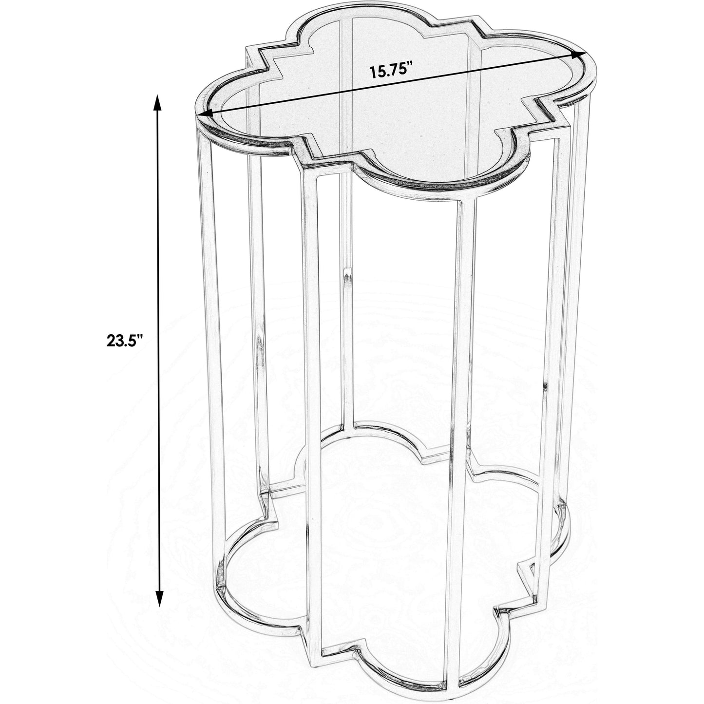 006 SR-910309 | Additional Silo | Auroria Accent Table by Butler Specialty Company in black,gold and antique gold. Made from stainless steel, black glass in a transitional style.