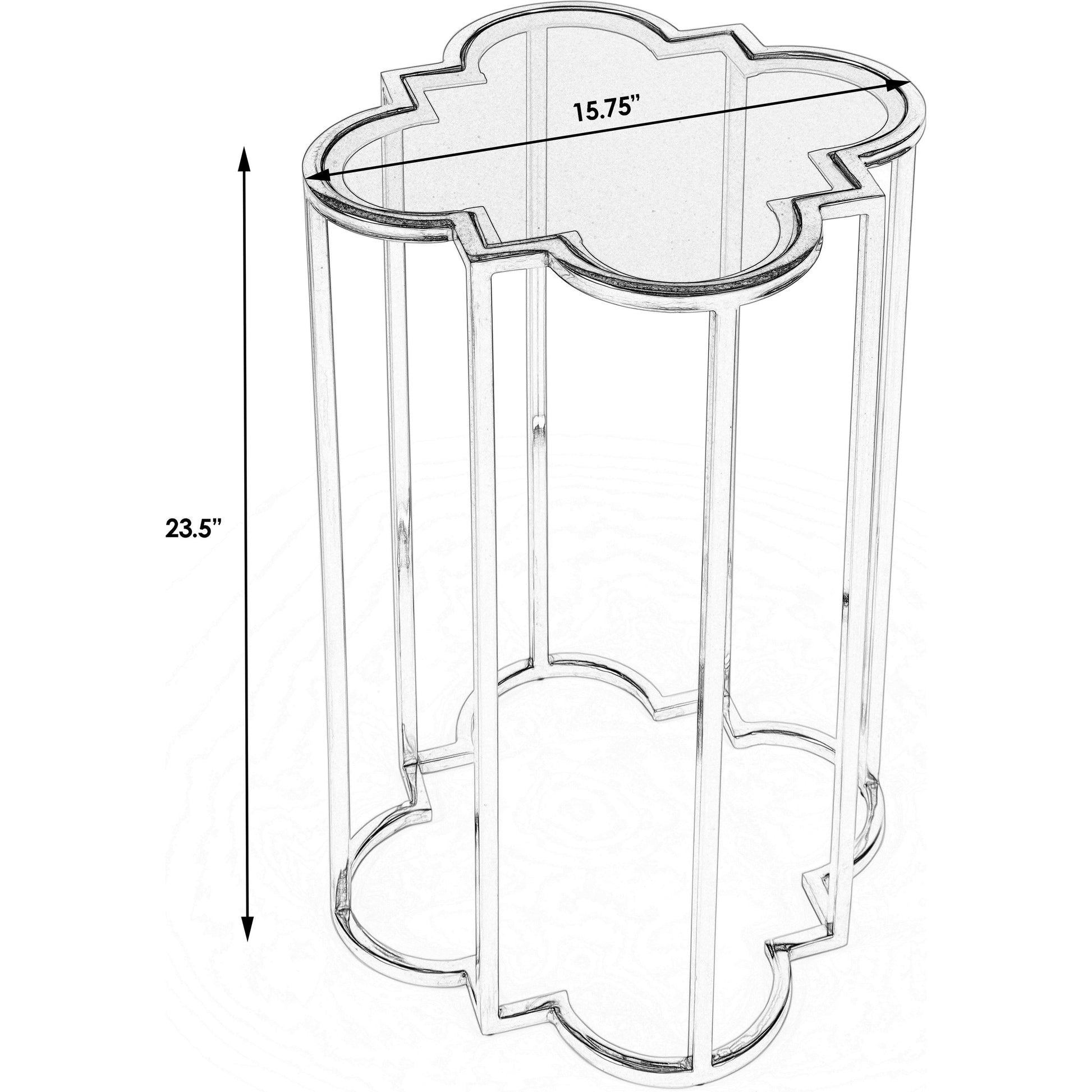 Auroria Accent Table by Butler Specialty Company in black,gold and antique gold. Made from stainless steel, black glass in a transitional style.