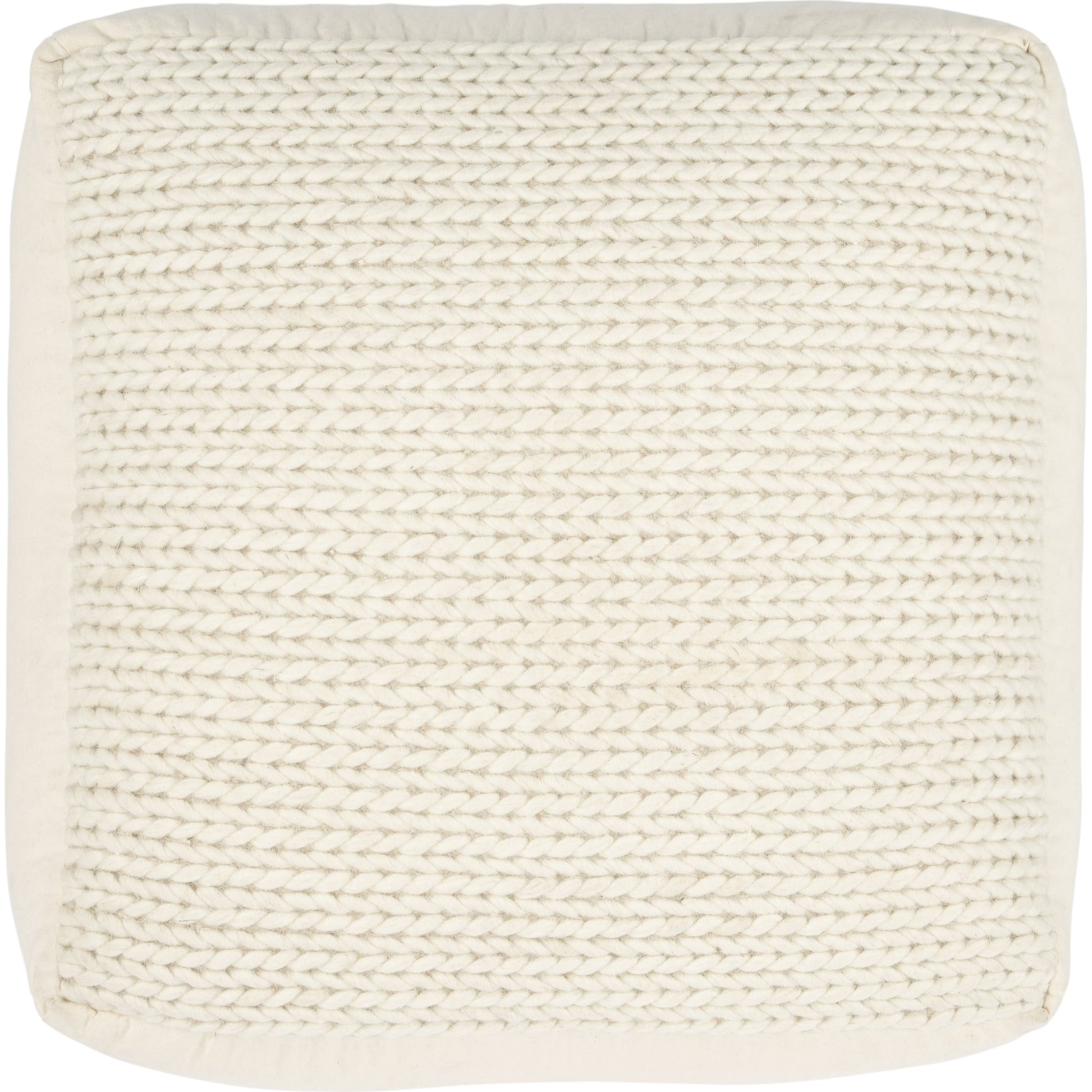 Fernandos Pouffe by Butler Specialty Company in cream,ivory and beige diamond. Made from cotton, wool, thermocol beans in a modern style.