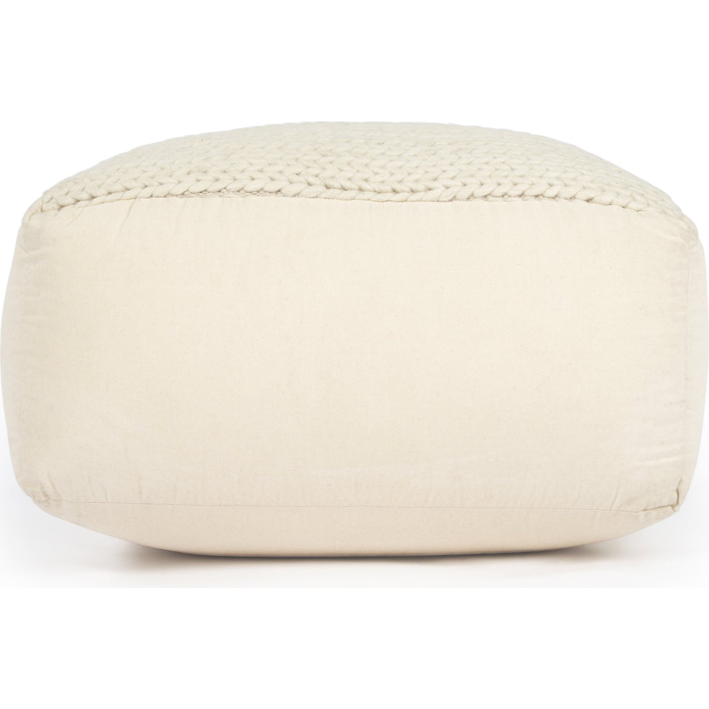002 SR-910327 | Additional Silo | Fernandos Pouffe by Butler Specialty Company in cream,ivory and beige diamond. Made from cotton, wool, thermocol beans in a modern style.