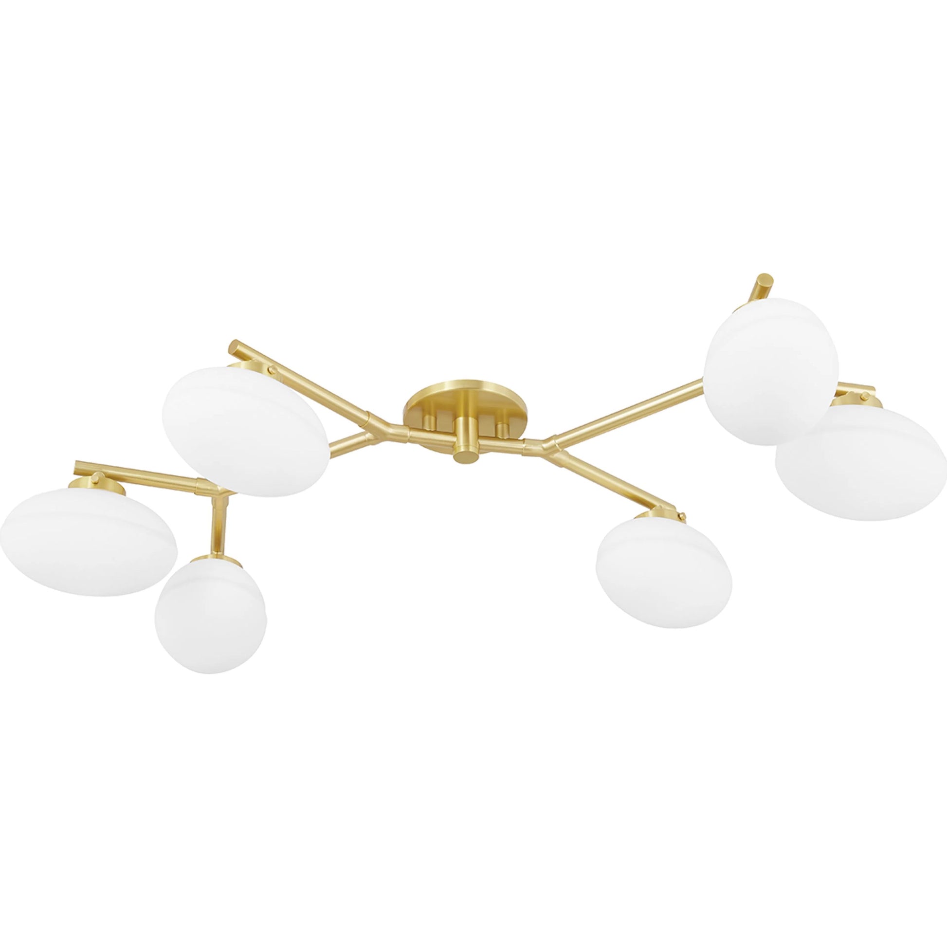Wagner Semi Flush by Hudson Valley. Made from brass in a modern style.