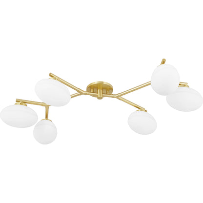 Wagner Semi Flush by Hudson Valley. Made from brass in a modern style.