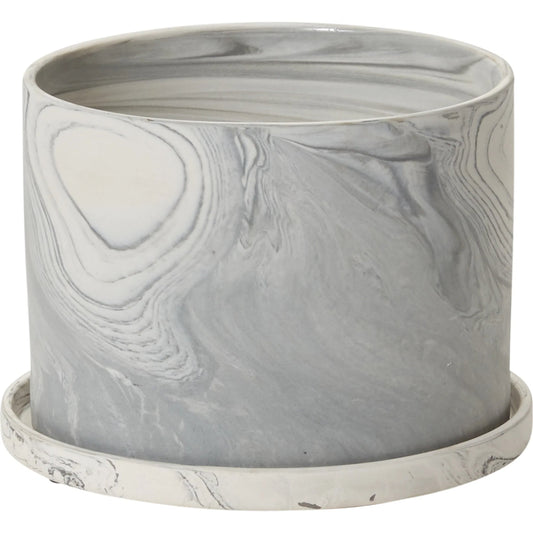Marengo Pot by Accent Decor in grey. Made from ceramic in a unique style.