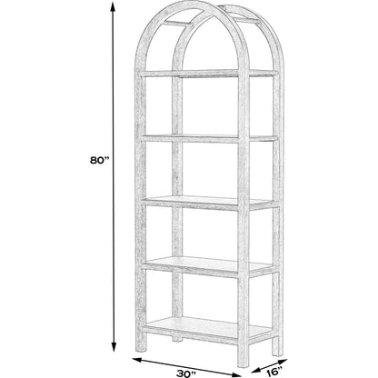 Aila Etagere by Butler Specialty Company in brown and walnut. Made from mdf, walnut veneer,rubberwood in a modern style.