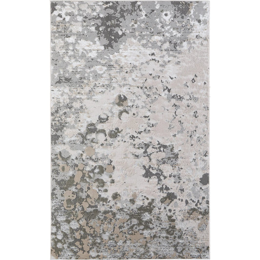 Micah Rug - 3336F by Feizy in silver, gray, white. Made from polyester, polypropylene in a unique style.