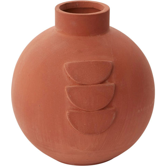 Conan Vase by Accent Decor in terracotta. Made from ceramic in a modern style.