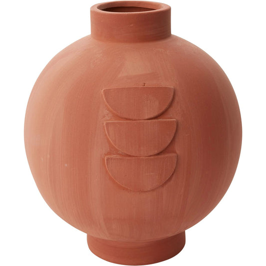 Conan Vase by Accent Decor in terracotta. Made from ceramic in a modern style.