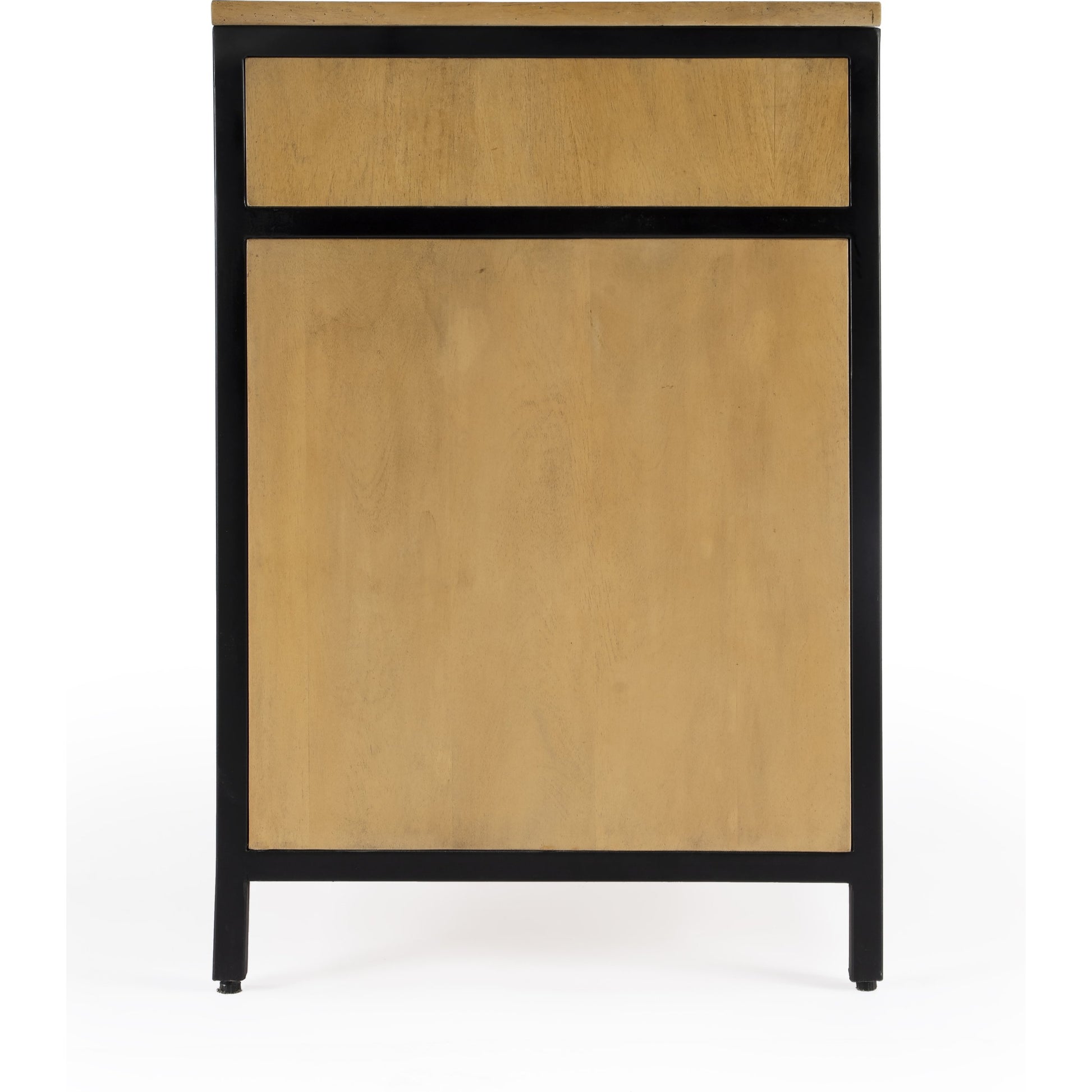 Hans Desk by Butler Specialty Company in natural. Made from mango wood, gamelina veneer, mdf, iron, bronze in a modern style.