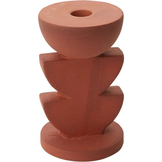 Cadwell Candle Holder by Accent Decor in terracotta. Made from ceramic in a modern style.