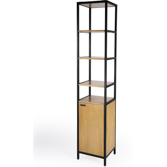 Hans Etagere by Butler Specialty Company in natural. Made from mango wood, gamelina veneer, mdf, iron, bronze in a modern style.