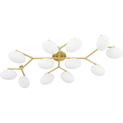Wagner Semi Flush by Hudson Valley. Made from brass in a modern style.