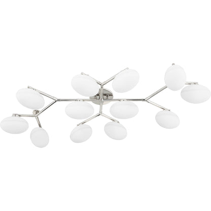 Wagner Semi Flush by Hudson Valley. Made from brass in a modern style.
