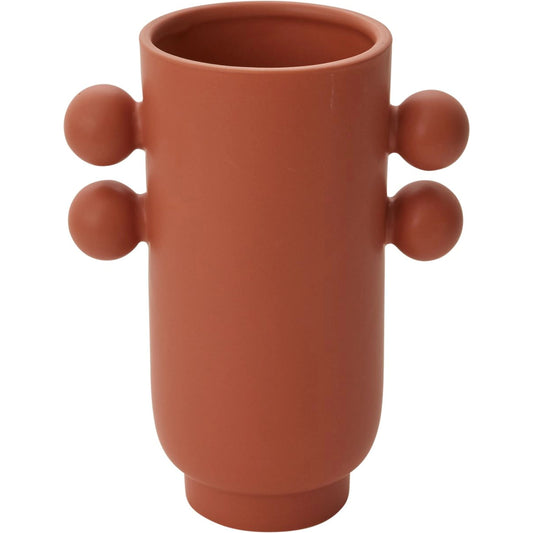 Farley Vase by Accent Decor in terracotta. Made from ceramic in a modern style.