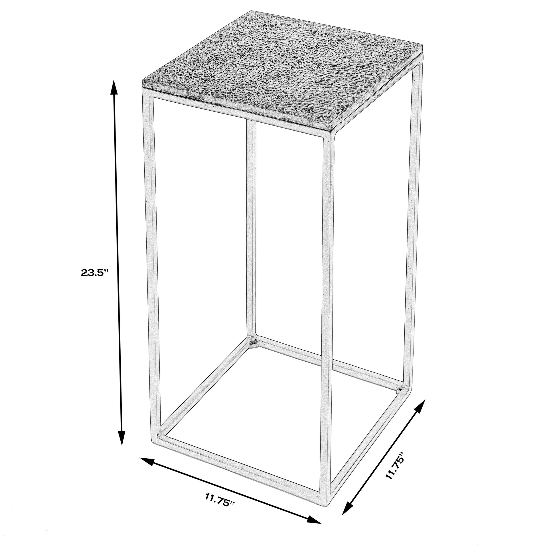 Lacrossa End Table by Butler Specialty Company. Made from iron, carb certified mdf, aluminum metal sheet in a modern style.