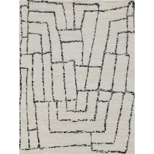 Tahoe 5559 Rug by Exquisite Rugs in ivory, black. Made from new zealand wool in a unique style.