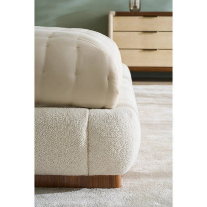Botero Bed by Caracole in ivory and retro walnut. Made from unique in a transitional style.