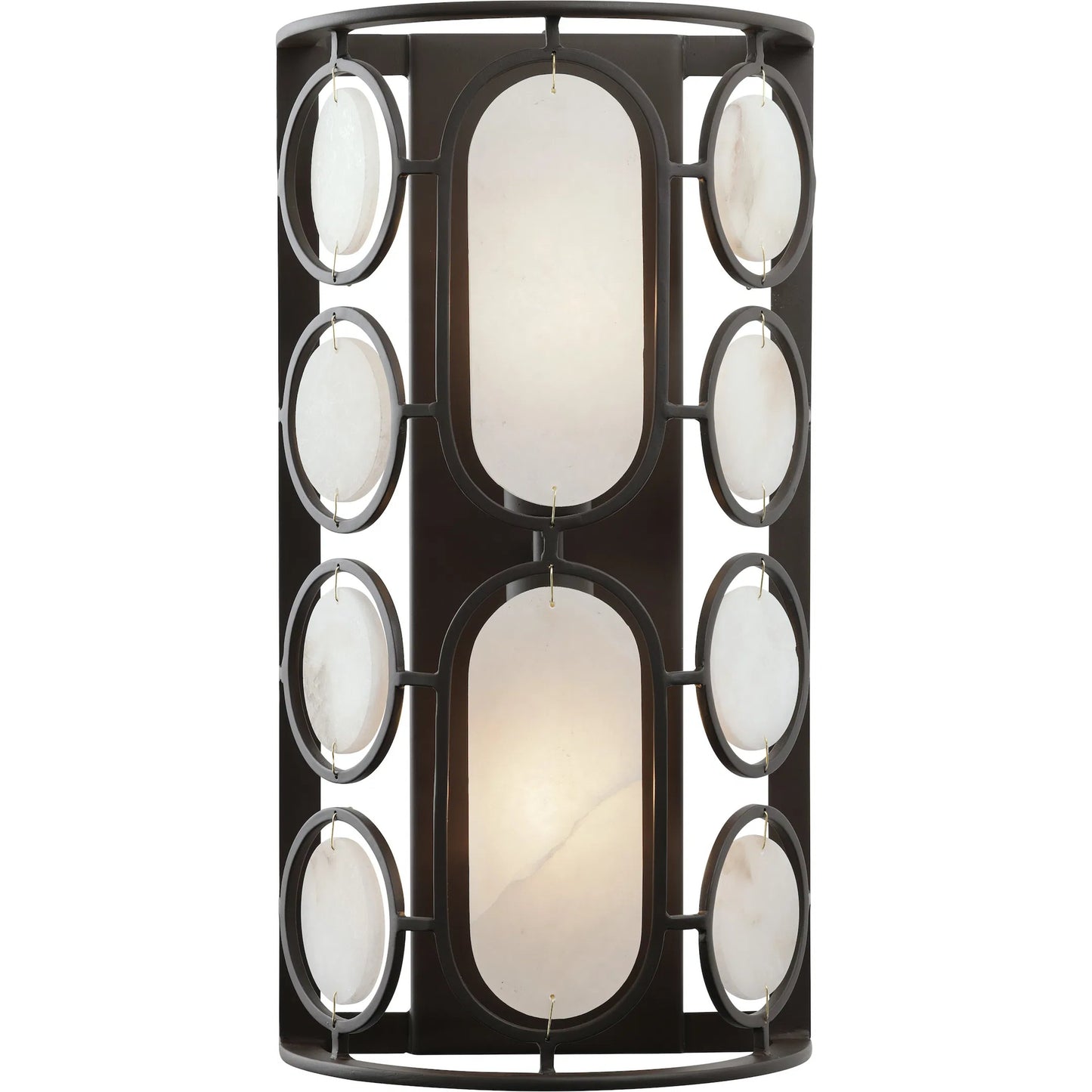 000 SI-2537008 | Primary Silo | Oval Office 2 Light Sconce by Varaluz in bronze, brown. Made from steel, alabaster in a unique style.