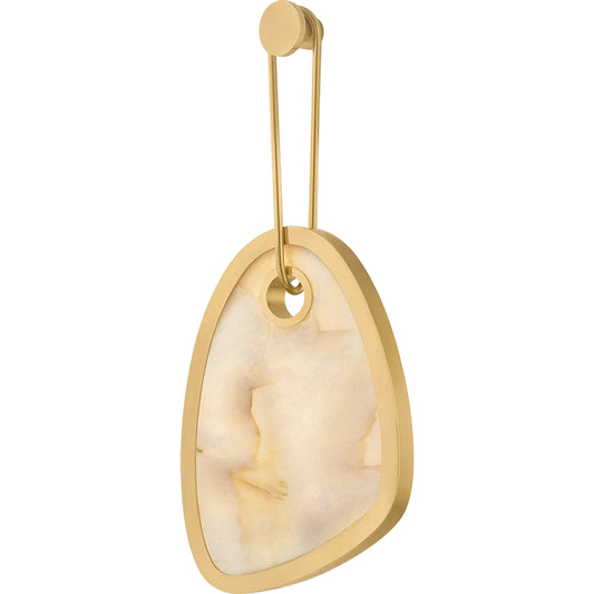 Vela Wall Sconce by Corbett in vintage brass. Made from unique in a modern style.