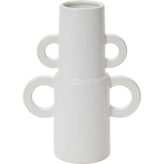 Slateford Budvase by Accent Decor in white. Made from ceramic in a modern style.
