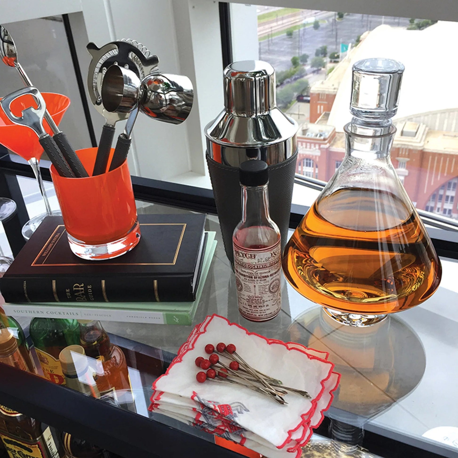 Fat Bottom Decanter by Global Views. Made from glass in a modern style.