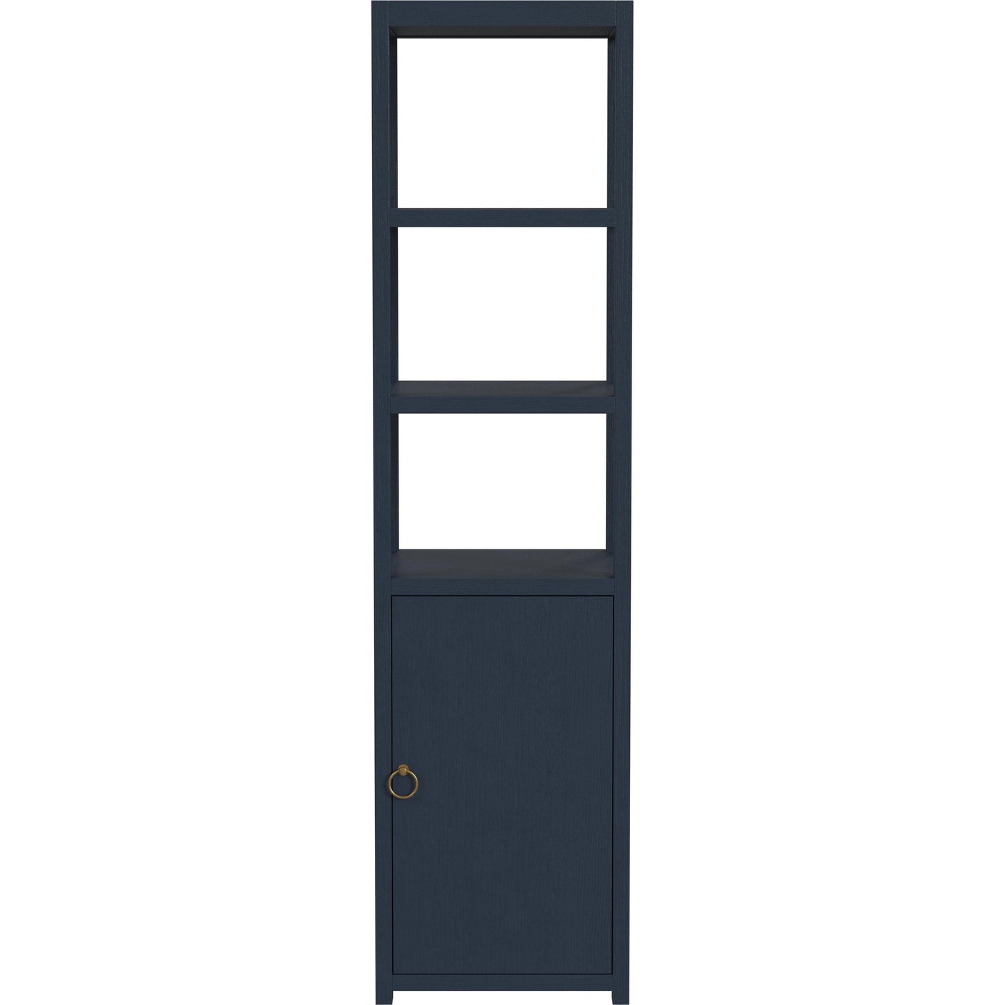 002 SI-2021976 | Additional Silo | Lark 3-Tier Etagere Bookcase by Butler Specialty Company in navy blue. Made from solid acacia wood, acacia veneer, mdf in a modern style.