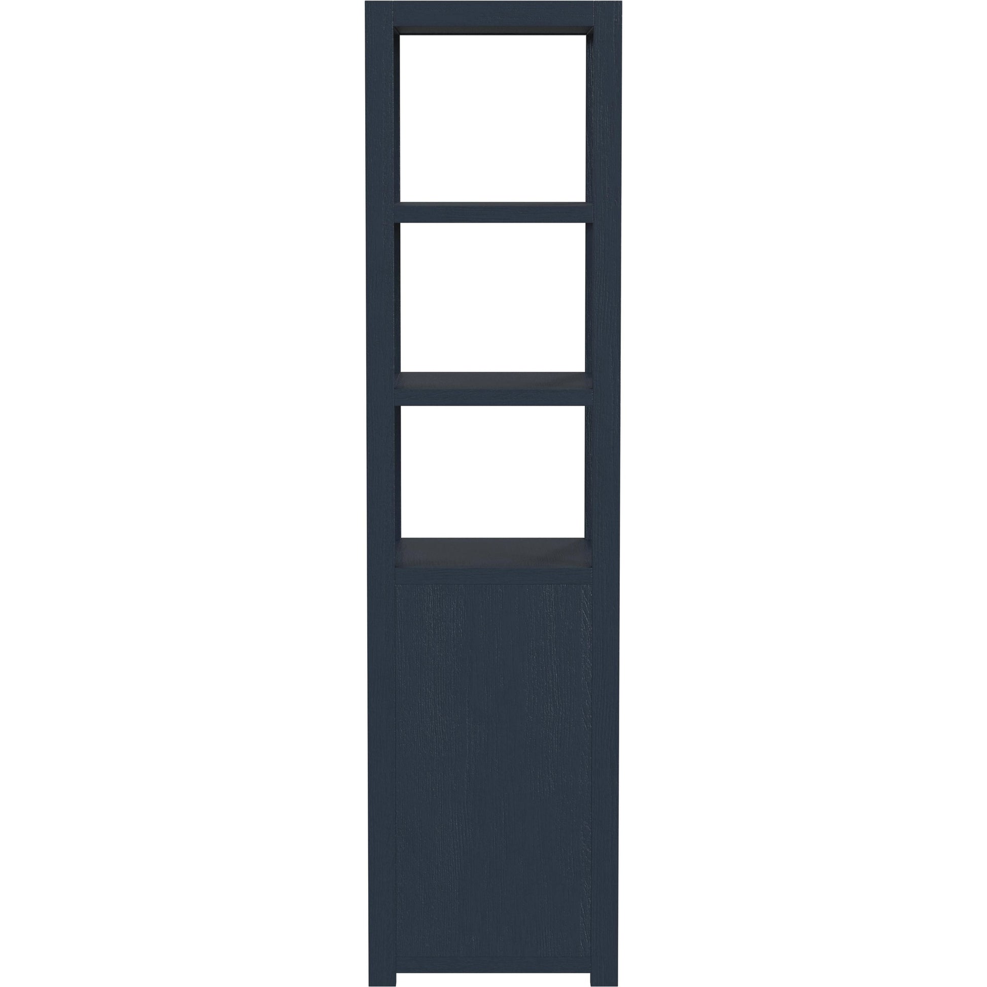 Lark 3-Tier Etagere Bookcase by Butler Specialty Company in navy blue. Made from solid acacia wood, acacia veneer, mdf in a modern style.