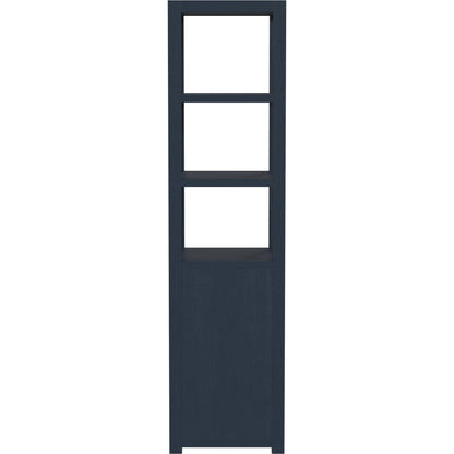 Lark 3-Tier Etagere Bookcase by Butler Specialty Company in navy blue. Made from solid acacia wood, acacia veneer, mdf in a modern style.