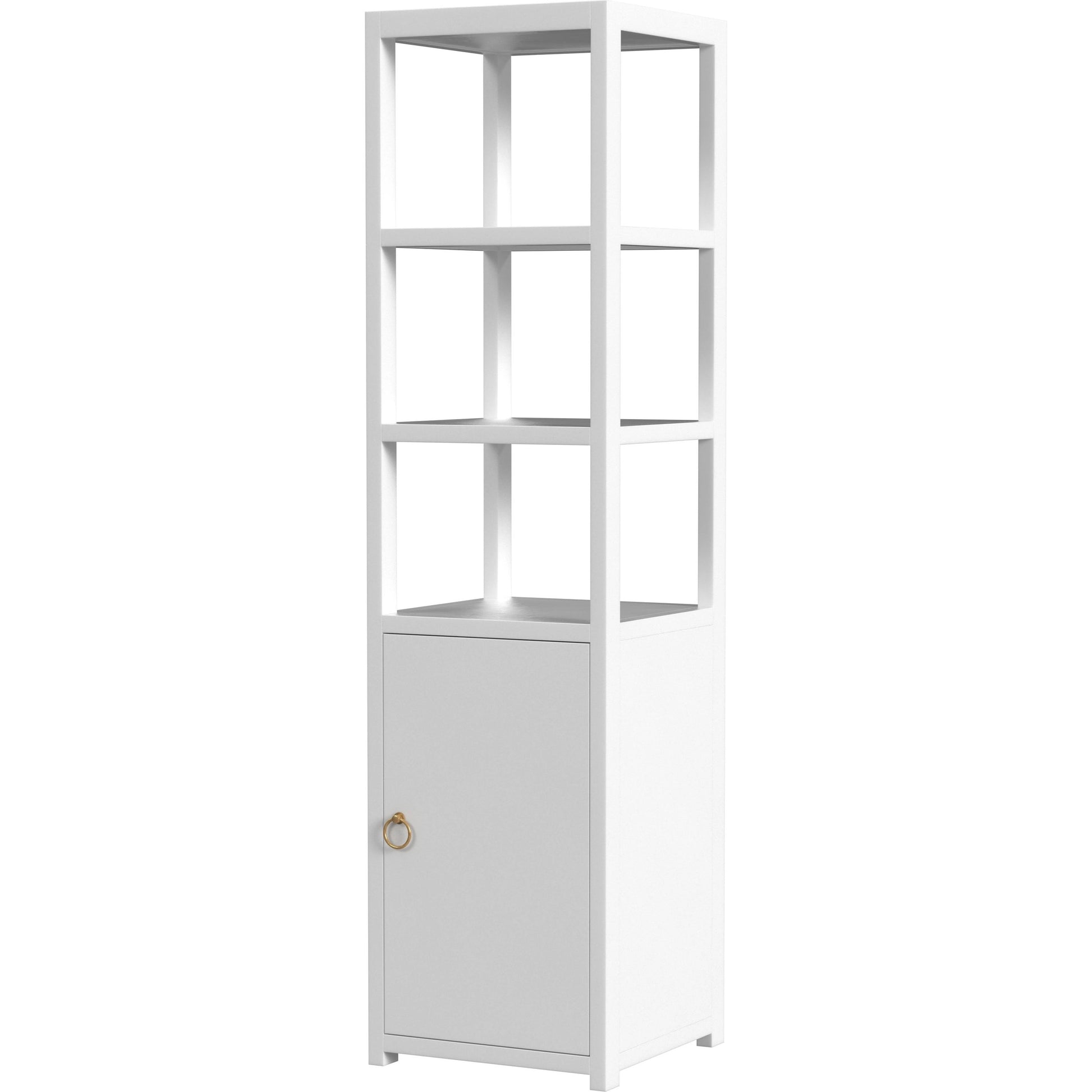 Lark 3-Tier Etagere Bookcase by Butler Specialty Company in navy blue. Made from solid acacia wood, acacia veneer, mdf in a modern style.