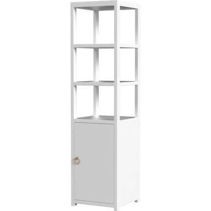 Lark 3-Tier Etagere Bookcase by Butler Specialty Company in navy blue. Made from solid acacia wood, acacia veneer, mdf in a modern style.
