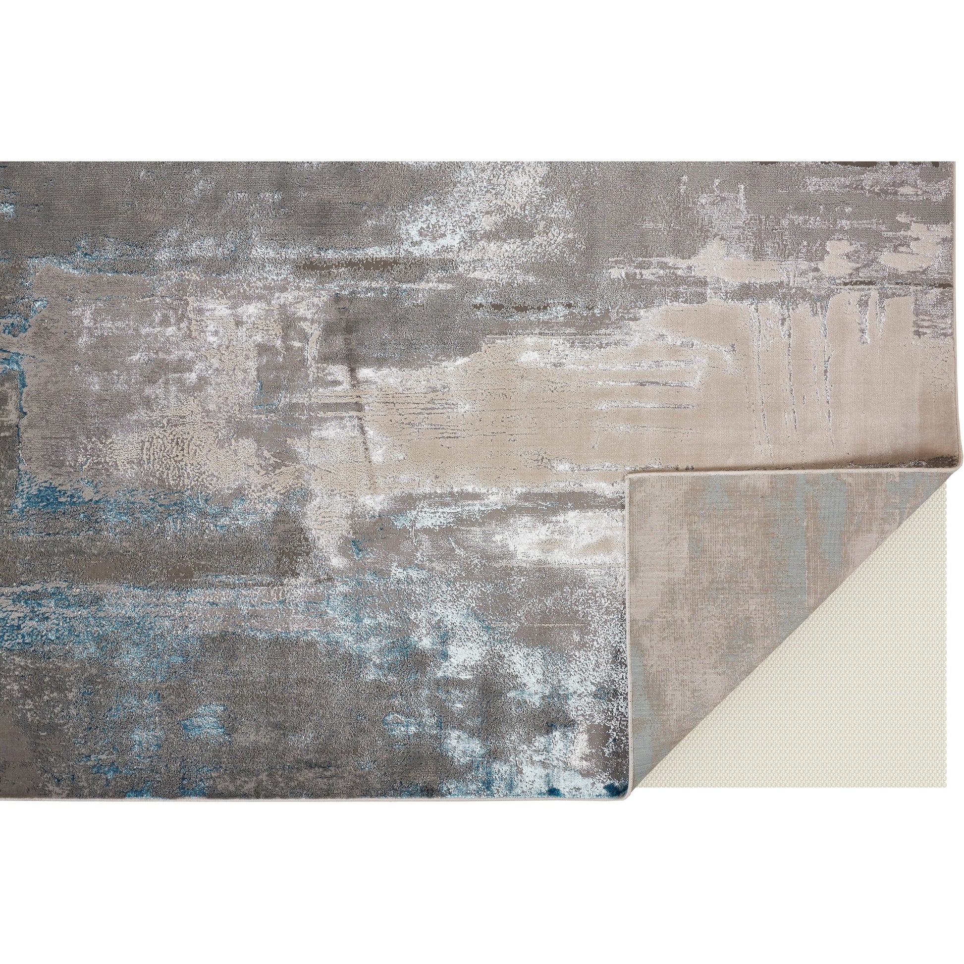 Azure Rug - 3406F by Feizy in gray, ivory, blue. Made from polyester, polypropylene in a unique style.
