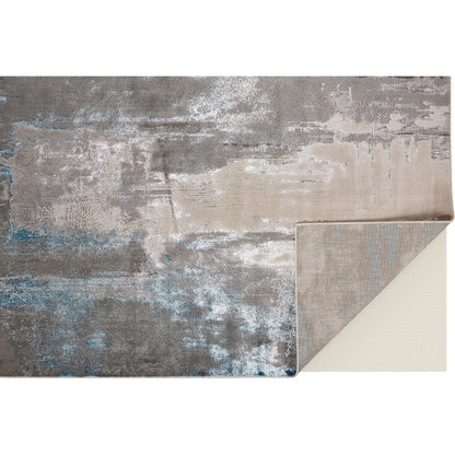 Azure Rug - 3406F by Feizy in gray, ivory, blue. Made from polyester, polypropylene in a unique style.