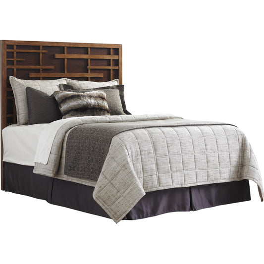 001 SR-836429,SR-836430,SR-836431 | Additional Silo | Shanghai Panel Headboard by Tommy Bahama Home in dark walnut. Made from unique in a transitional style.