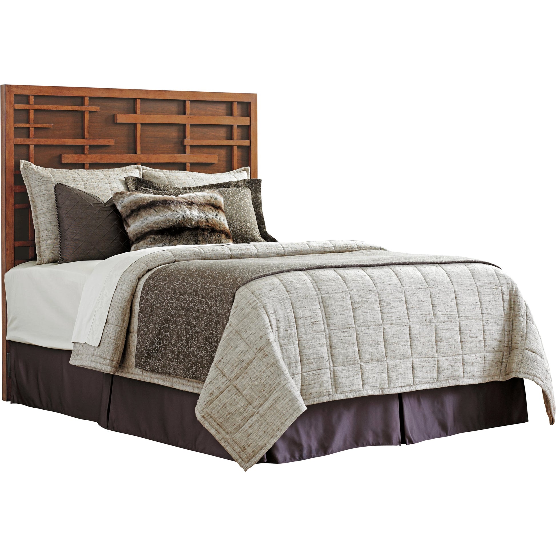 Shanghai Panel Headboard by Tommy Bahama Home in dark walnut. Made from unique in a transitional style.