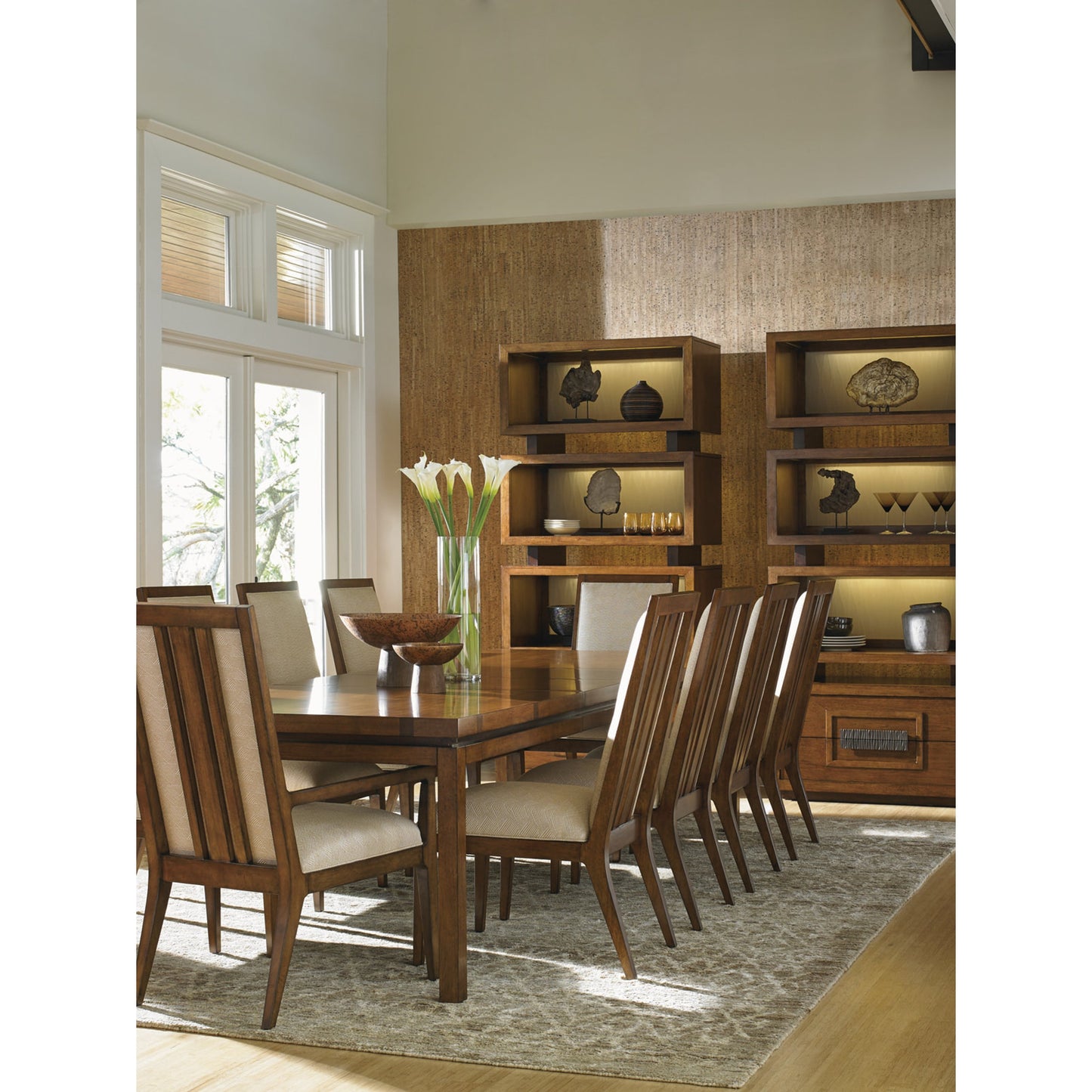 007 SR-836288 | Lifestyle | Natori Slat Back Side Chair by Tommy Bahama Home. Made from unique in a transitional style.