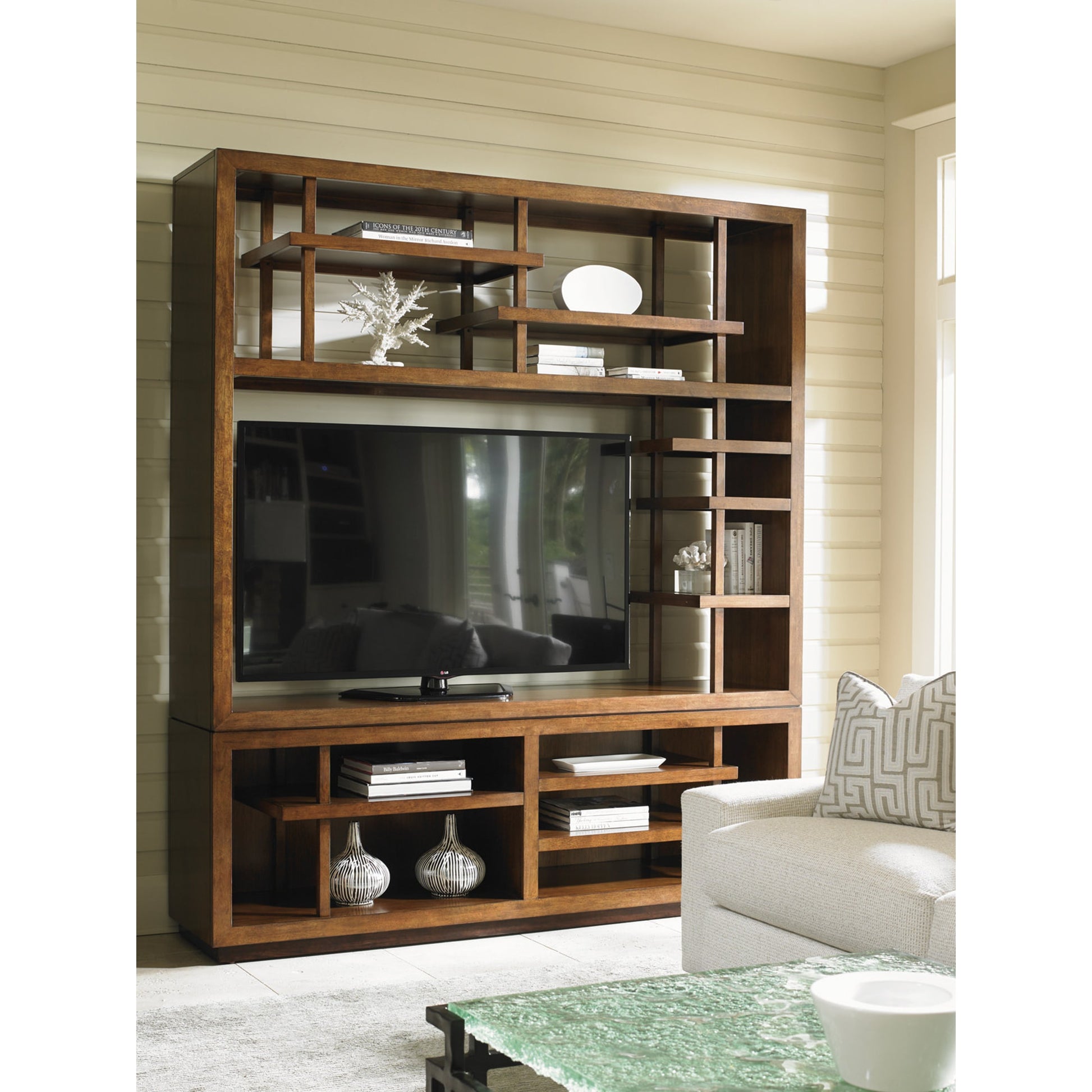 Taipei Media Bookcase by Tommy Bahama Home. Made from unique in a modern style.