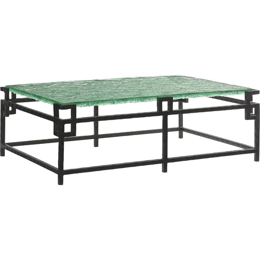 Hermes Reef Glass Top Cocktail Table by Tommy Bahama Home. Made from unique in a modern style.