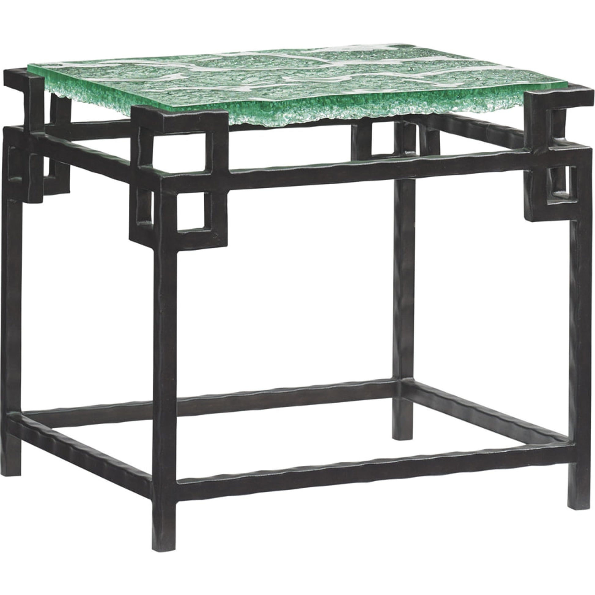 Hermes Reef Glass Top End Table by Tommy Bahama Home. Made from unique in a modern style.
