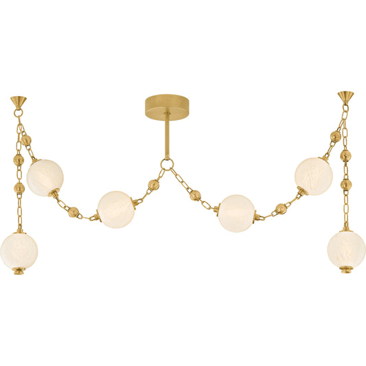 Corda Linear by Corbett in vintage brass. Made from unique in a modern style.