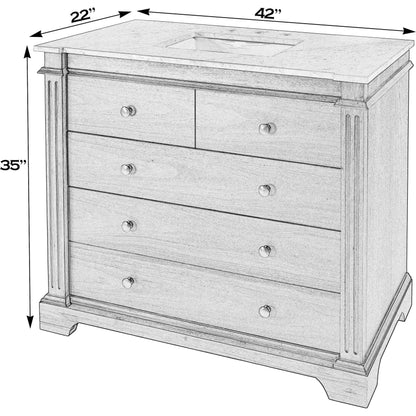 Rachelle 42" Bathroom Vanity Set by Butler Specialty Company. Made from mdf, acacia, acacia veneer, ceramic, carrara marble in a unique style.