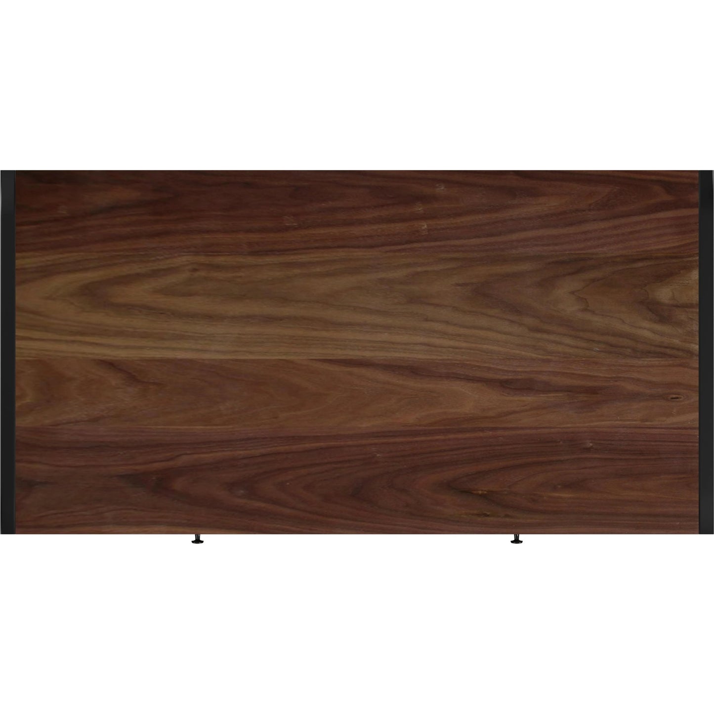007 SI-2021926 | Closeup | Drake 2-Drawer Writing Desk by Butler Specialty Company in brown and walnut. Made from mdf, walnut veneer, steel in a modern style.