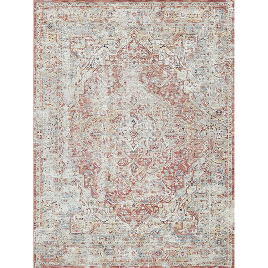 The Met X Exquisite Rugs Antique Loom 5575 Rug by Exquisite Rugs in beige, rust. Made from polyester in a unique style.