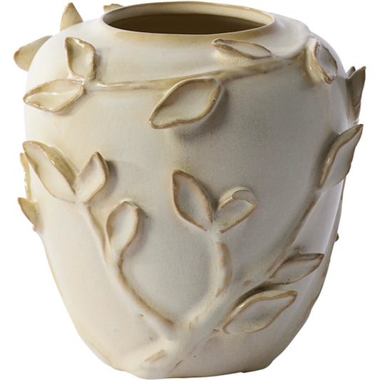 Bianca Vase by Accent Decor in off, white. Made from ceramic in a unique style.