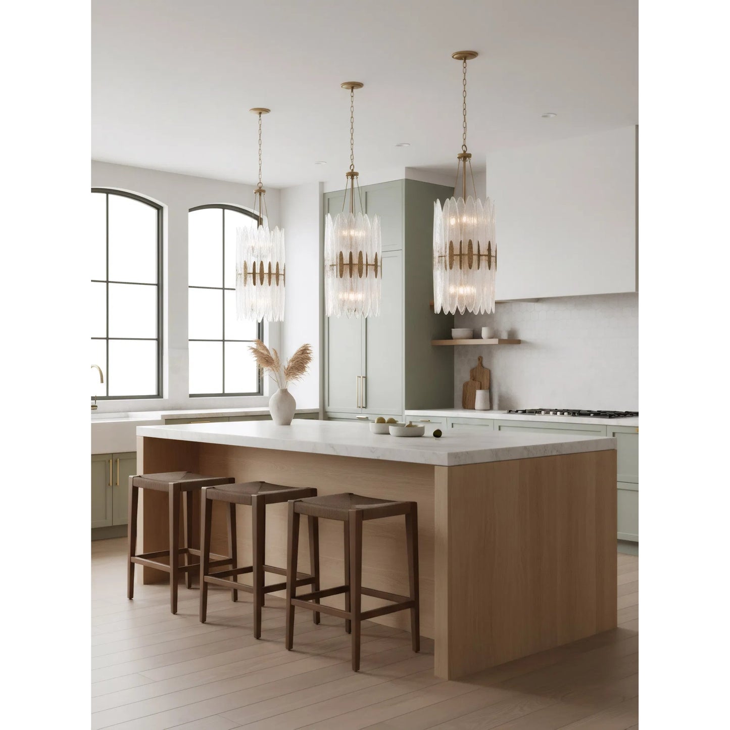 003 SI-2536893 | Lifestyle | AURORA-9 Light Pendant by Varaluz in gold. Made from steel, glass in a unique style.