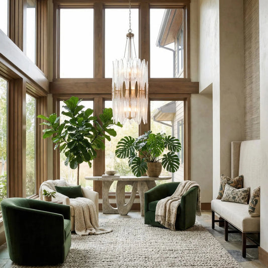 AURORA-9 Light Pendant by Varaluz in gold. Made from steel, glass in a unique style.