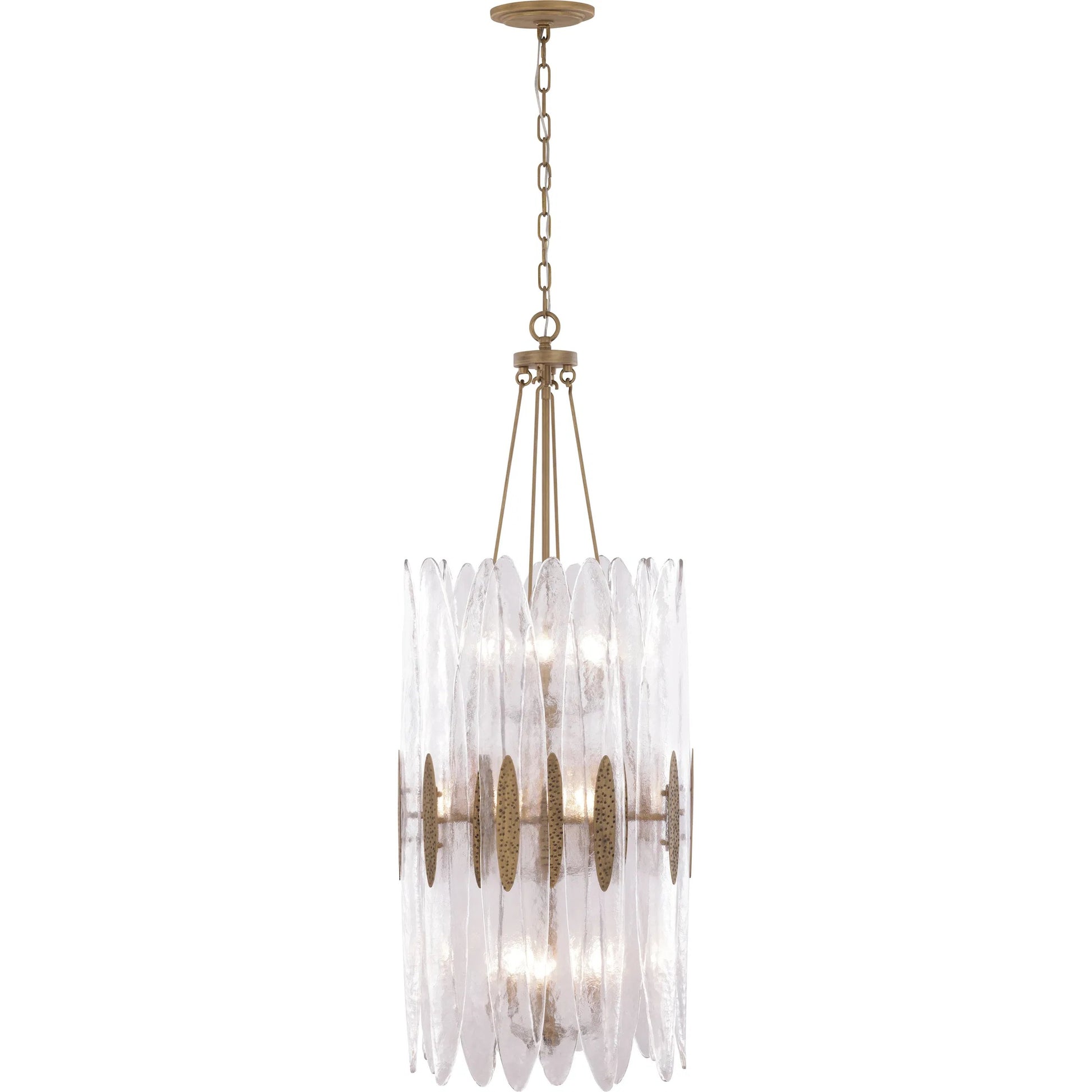 AURORA-9 Light Pendant by Varaluz in gold. Made from steel, glass in a unique style.