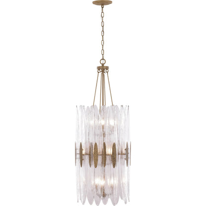AURORA-9 Light Pendant by Varaluz in gold. Made from steel, glass in a unique style.