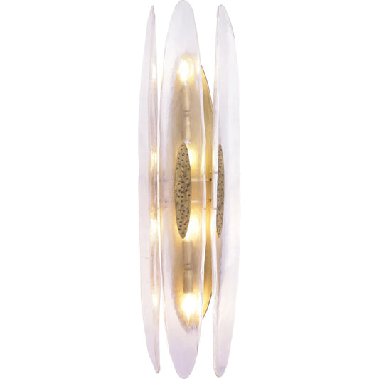AURORA-4 Light Sconce by Varaluz in gold. Made from steel, glass in a unique style.